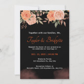 Rust und Emerald Black Hochzeit im Herbst Einladung (Vorderseite)