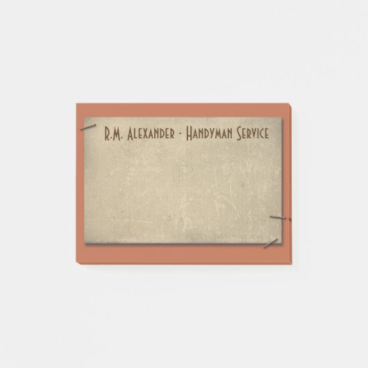 Rust und Tan mit Staples Masculine Custom Post-it Klebezettel (Vorderseite)