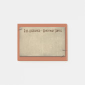 Rust und Tan mit Staples Masculine Custom Post-it Post-it Klebezettel (Vorderseite)