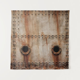 RUST UND TEXTURE AUF METALLPLATTENSEITEN DES STAGI WANDTEPPICH