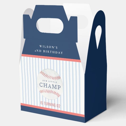 Rust unser kleines Champ Baseball jedes Alter Gebu Geschenkschachtel (Geöffnet)