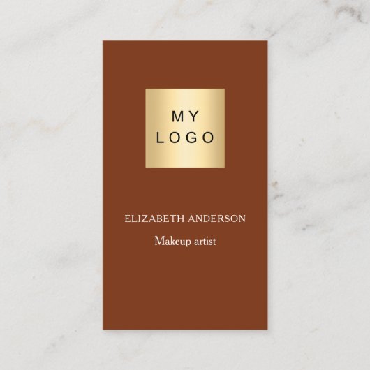 Rust verbranntes orangefarbenes Logo Qr Code Faceb Visitenkarte (Vorderseite)