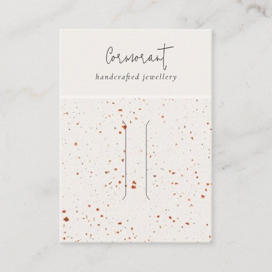 Rust White Texture Fair Button Band Display Visitenkarte (Vorderseite)