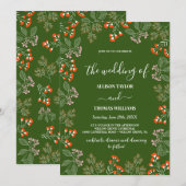 Rust Wildblume Botanischer Garten Hochzeit Einladung (Vorne/Hinten)