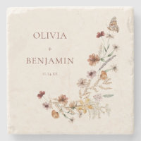 Rust-Wildblumen-Boho-Personalisiertes-Hochzeitsand