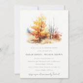 Rust Yellow Fall Landschaft Karierte Probe Abendes Einladung (Vorderseite)