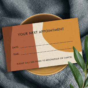 RUST YELLOW MODERN KRAFT ABSTRAKT ART APPOINTMENT VISITENKARTE