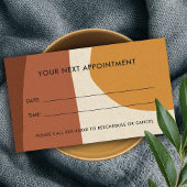 RUST YELLOW MODERN KRAFT ABSTRAKT ART APPOINTMENT VISITENKARTE