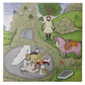 Rustam, das den weißen Dämon, Illustration von Fliese (Vorderseite)