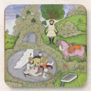 Rustam, das den weißen Dämon, Illustration von Getränkeuntersetzer