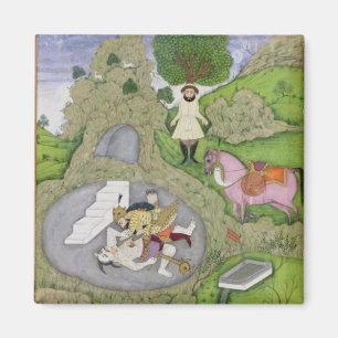 Rustam, das den weißen Dämon, Illustration von Magnet