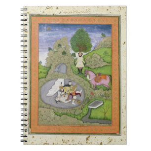 Rustam, das den weißen Dämon, Illustration von Notizblock