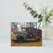 Rustard Junkyard Old Armored Truck Postkarte (Stehend Vorderseite)