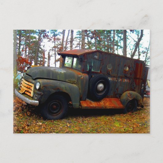 Rustard Junkyard Old Armored Truck Postkarte (Vorderseite)