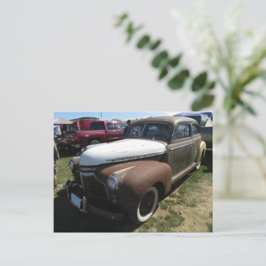 Rustbucket Car Postkarte (Stehend Vorderseite)
