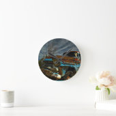 Rusted Apache Runde Wanduhr (Zuhause)