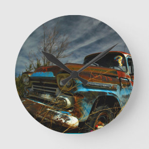 Rusted Apache Runde Wanduhr