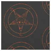 Rusted Baphomet Pentagram Goth Muster Fabric Stoff (Nahaufnahme)