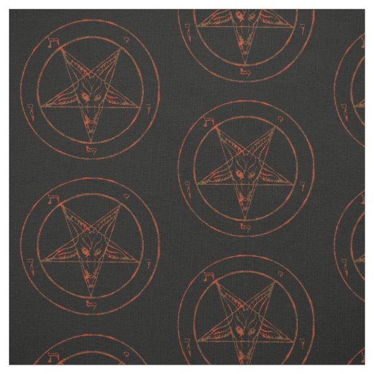 Rusted Baphomet Pentagram Goth Muster Fabric Stoff (Muster)