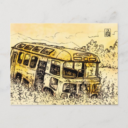 Rusted Bus v.2 Postkarte (Vorderseite)