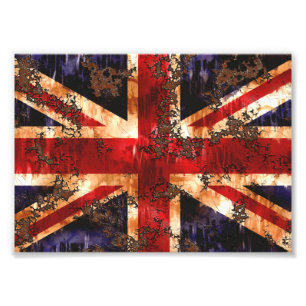 Rusted Patriotic United Kingdom Flag Fotodruck