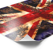 Rusted Patriotic United Kingdom Flag Fotodruck (Ecke)