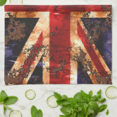 Rusted Patriotic United Kingdom Flag Geschirrtuch (Gefaltet)