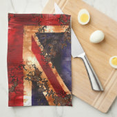 Rusted Patriotic United Kingdom Flag Geschirrtuch (Viertel Falte)