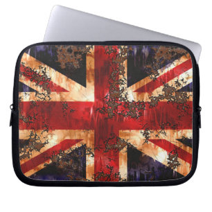 Rusted Patriotic United Kingdom Flag Laptopschutzhülle
