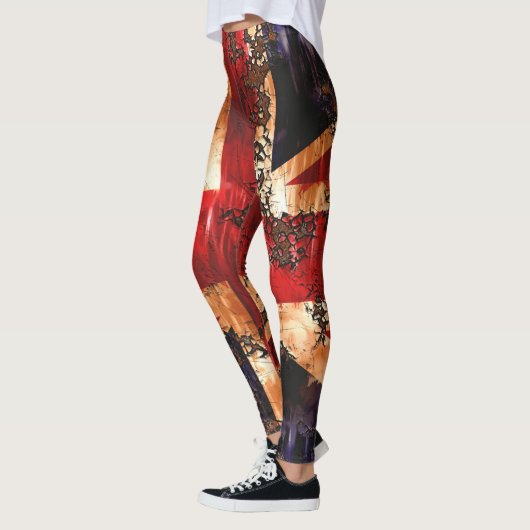 Rusted Patriotic United Kingdom Flag Leggings (Links)