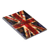 Rusted Patriotic United Kingdom Flag Notizblock (Rechte Seite)