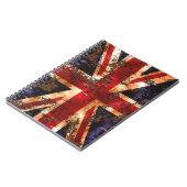 Rusted Patriotic United Kingdom Flag Notizblock (Linke Seite)
