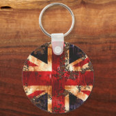 Rusted Patriotic United Kingdom Flag Schlüsselanhänger (Vorderseite)