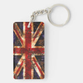 Rusted Patriotic United Kingdom Flag Schlüsselanhänger (Rückseite)