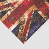 Rusted Patriotic United Kingdom Flag Seidenpapier (Ausschnitt)