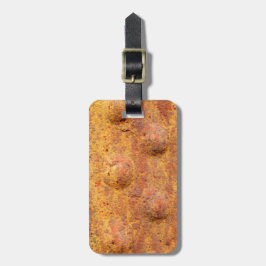 Rusted Rivetted Metal Luggage Tag Gepäckanhänger