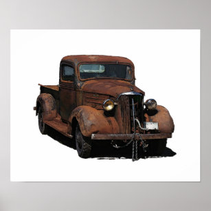 Rusted Scheune-Fundort 1937 Chevy Lieferwagen Poster