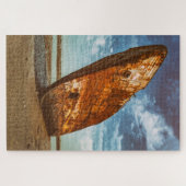 Rusted Shipwreck an einem Strand gelegen oder gest Puzzle (Horizontal)