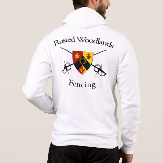 Rusted Woodlands Fencing Hoodie Zip-Up (Rückseite)