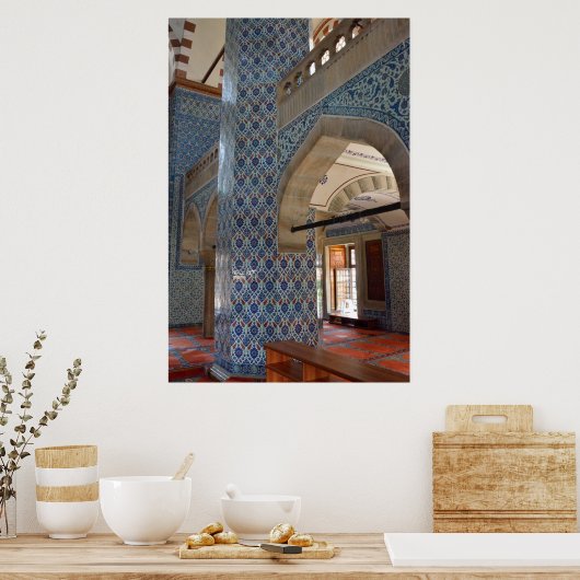 Rustem Pasha Moschee in Istanbul Poster (Küche)