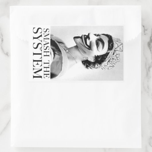 RÜSTEN DES SYSTEMS RECHTECKIGER AUFKLEBER (Tasche)