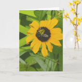 Rüsten in einer Blume Foto Blank Grußkarte Karte (Gelbe Blume)