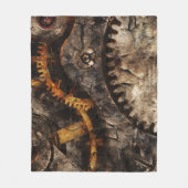 Rüstet Euch - Steampunk Zahnräder und Getriebe Fleecedecke (Vorderseite)