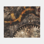 Rüstet Euch - Steampunk Zahnräder und Getriebe Fleecedecke (Vorderseite (Horizontal))