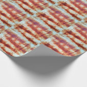 Rustetes Metall, texturierter Hintergrund. Geschenkpapier (Ecke)