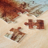 Rustetes Metall, texturierter Hintergrund. Puzzle (Seite)