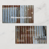 Rustgepanzerte Wellbleche, Sonderanfertigung Visitenkarte (Vorne/Hinten)