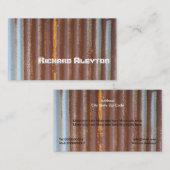 Rustgepanzerte Wellbleche, Sonderanfertigung Visitenkarte (Vorne/Hinten)