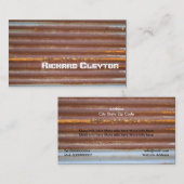 Rustgepanzerte Wellbleche, Sonderanfertigung Visitenkarte (Vorne/Hinten)