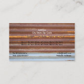 Rustgepanzerte Wellbleche, Sonderanfertigung Visitenkarte (Rückseite)